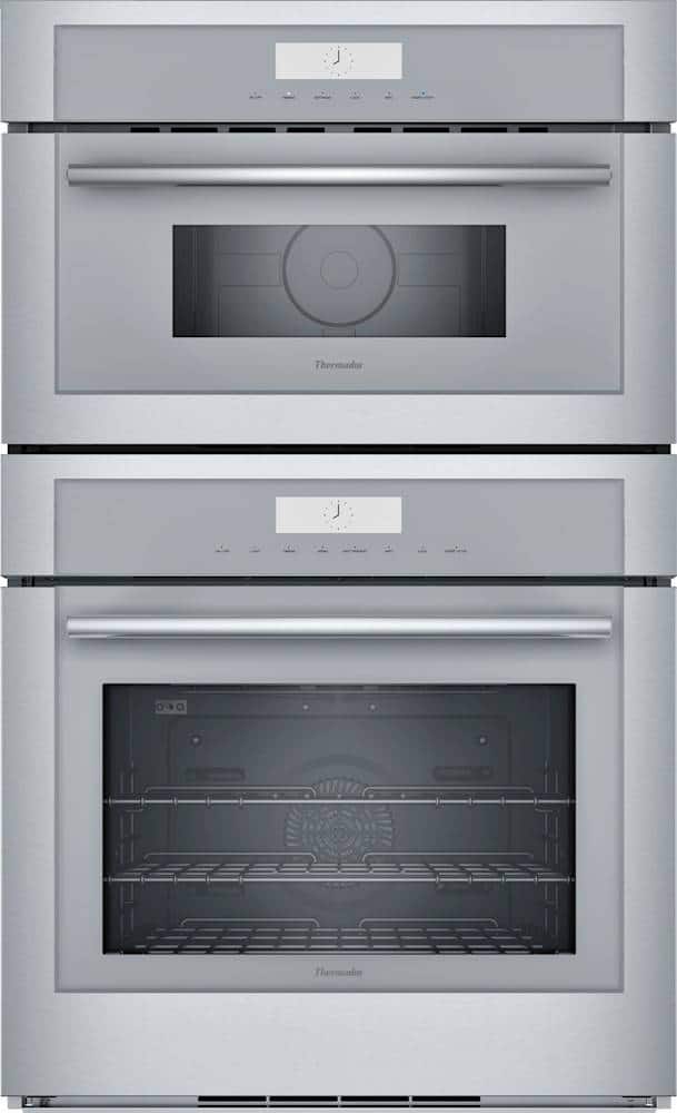 Thermador - Masterpiece Series 30" Built-In Double Electric Smart Combination Microwave and Wall Oven with True Convection - Stainless Steel