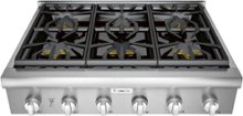 Thermador - Professional Series 36" Gas Rangetop with 6 Pedestal Star Burners and LP Conversion - Stainless Steel