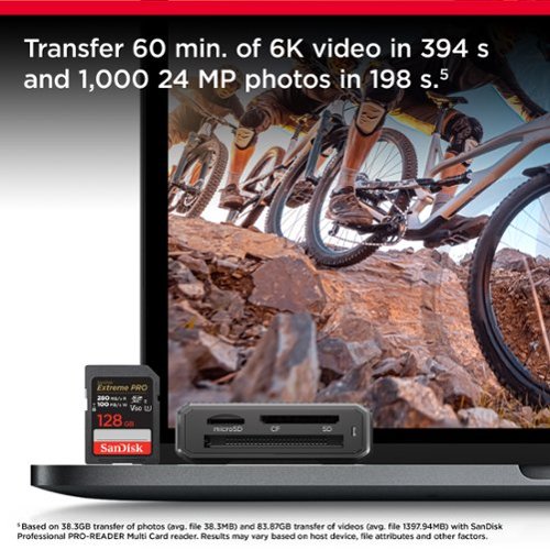 SANDISK - Extreme PRO 128GB SDXC UHS-I Memory Card