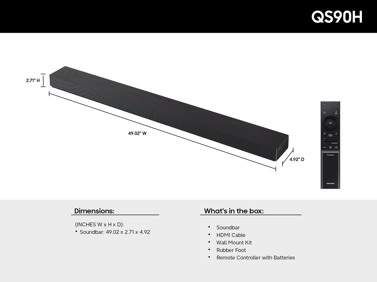 Samsung - Q-Series 7.1.2 ch Soundbar with Built-In Woofers - Graphite Black