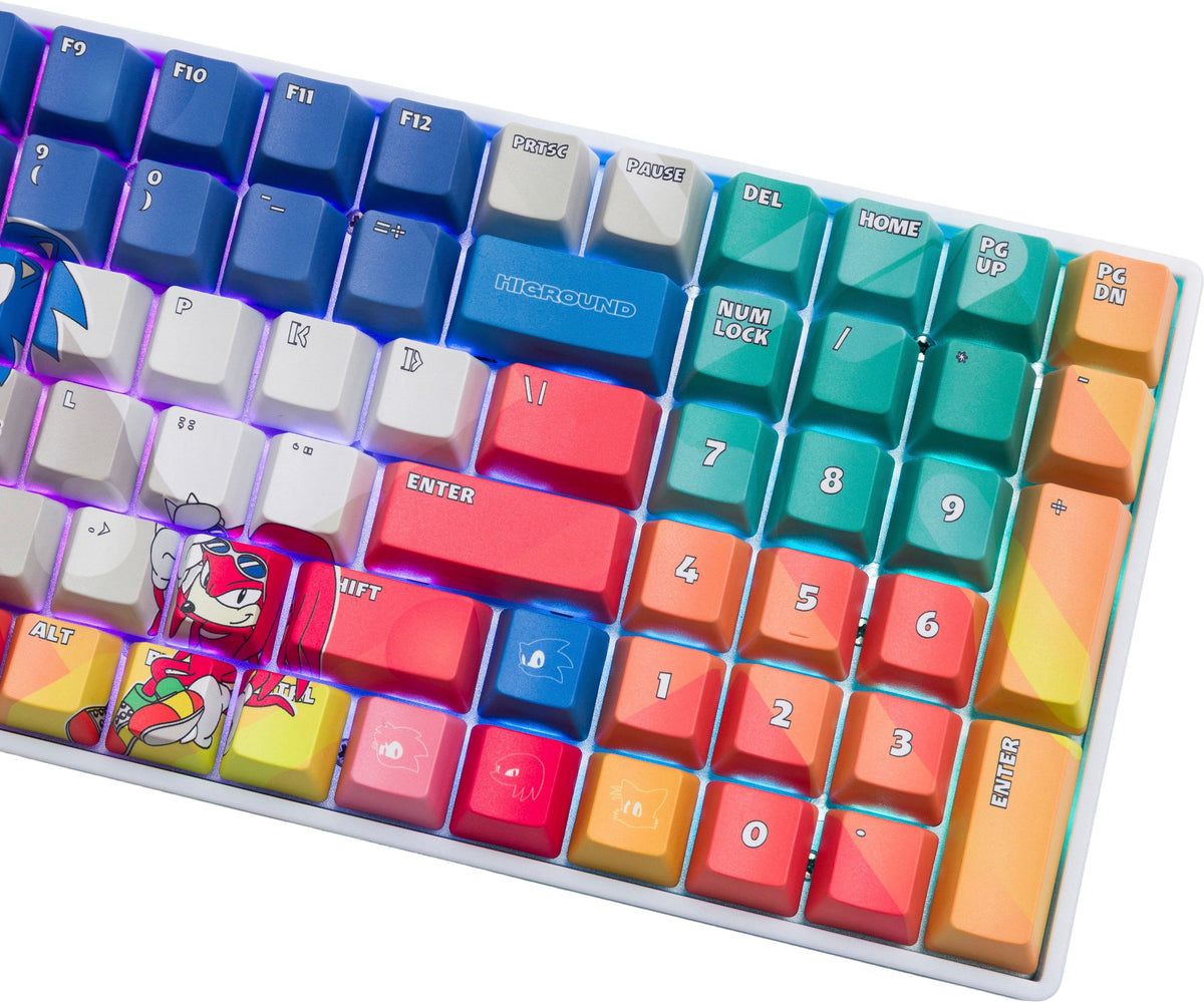 Higround - Basecamp 96+ 96% Wired Mechanical Lubed TTC Neptune Switch Gaming Keyboard with RGB Backlighting - Sega - Classic Sonic