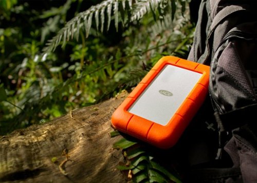 LaCie - Rugged 2TB External USB-C, USB 3.1 Gen 1 Portable Hard Drive - Orange/Silver