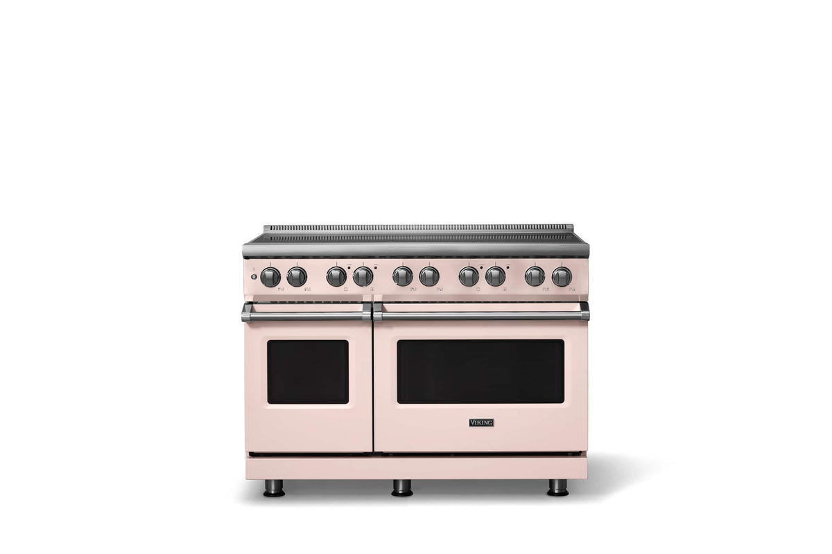 Viking - 48 in. Wide 6 Elements Pro 5 Series 7.3 Cu. Ft. Freestanding 6 Element Induction Convection Range - Blush