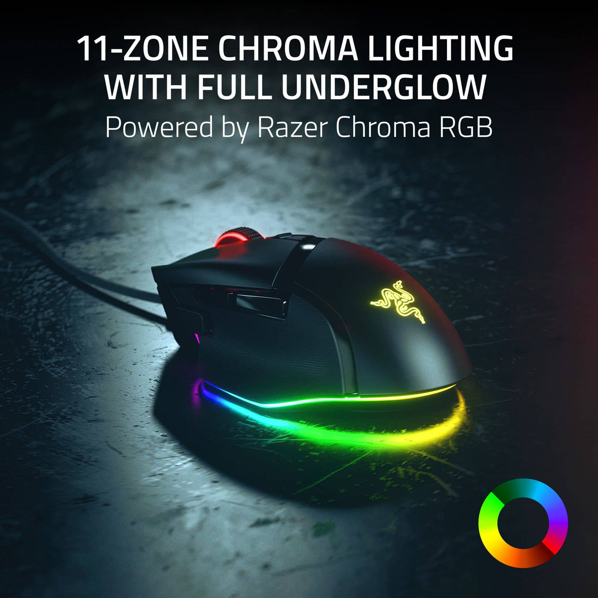 Razer - Basilisk V3 Optical Gaming Mouse with HyperScroll Tilt Wheel - Wired - Black