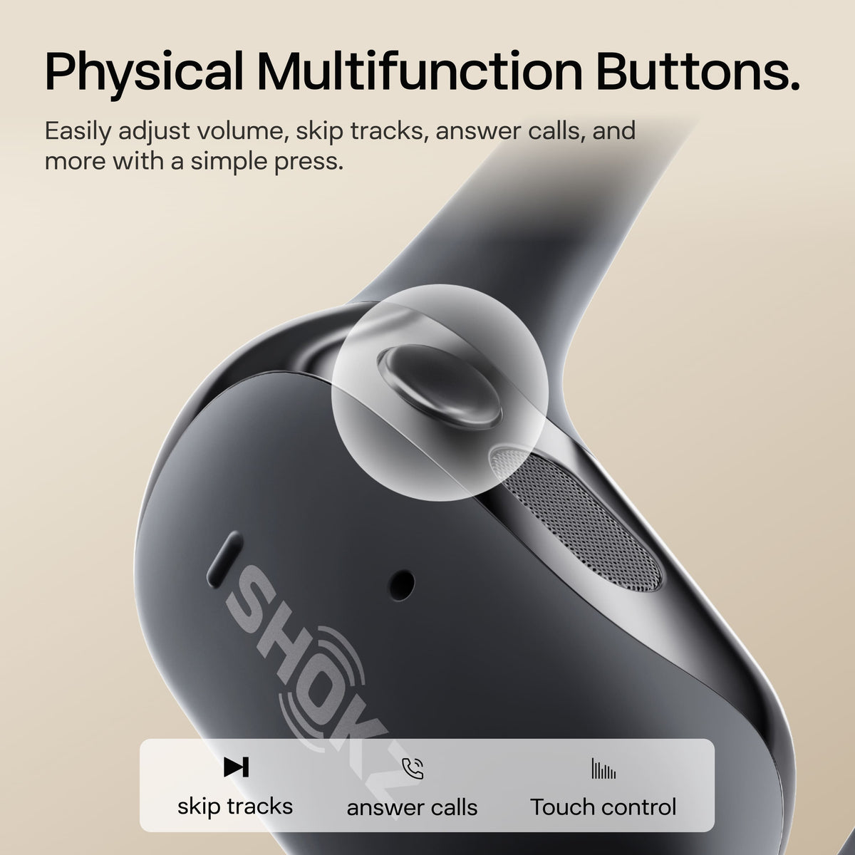 Shokz - OpenFit 2 Open-Ear True Wireless Earbuds - Black