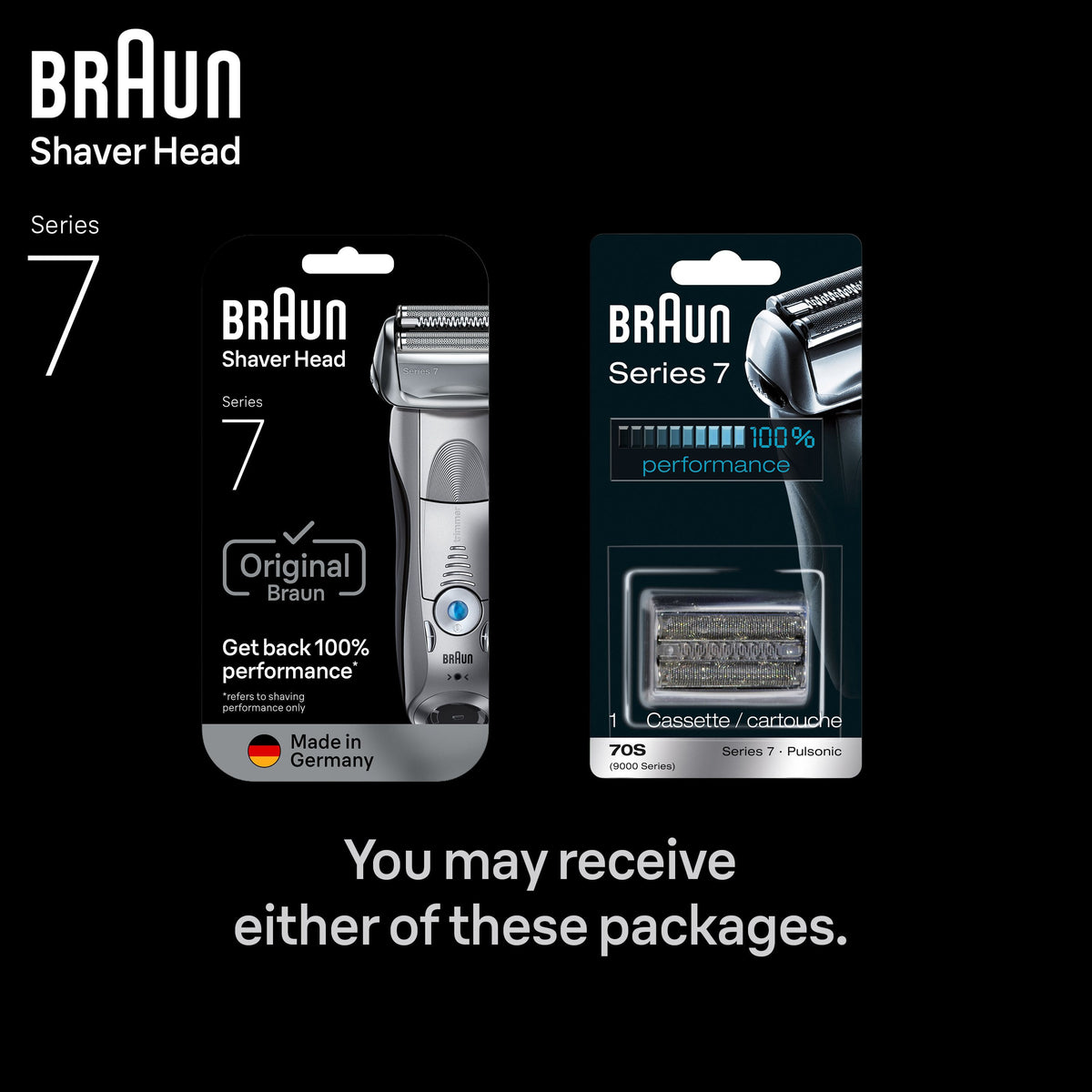 Braun - Replacement Head for Series 7 Shavers - Silver