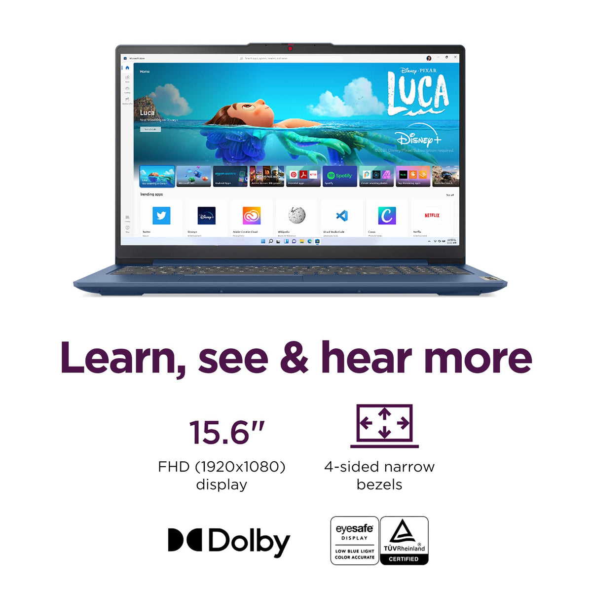 Lenovo - IdeaPad Slim 3 15.6" Full HD Laptop - AMD Ryzen 5 40 2025 - 8GB Memory- 512GB SSD - Abyss Blue