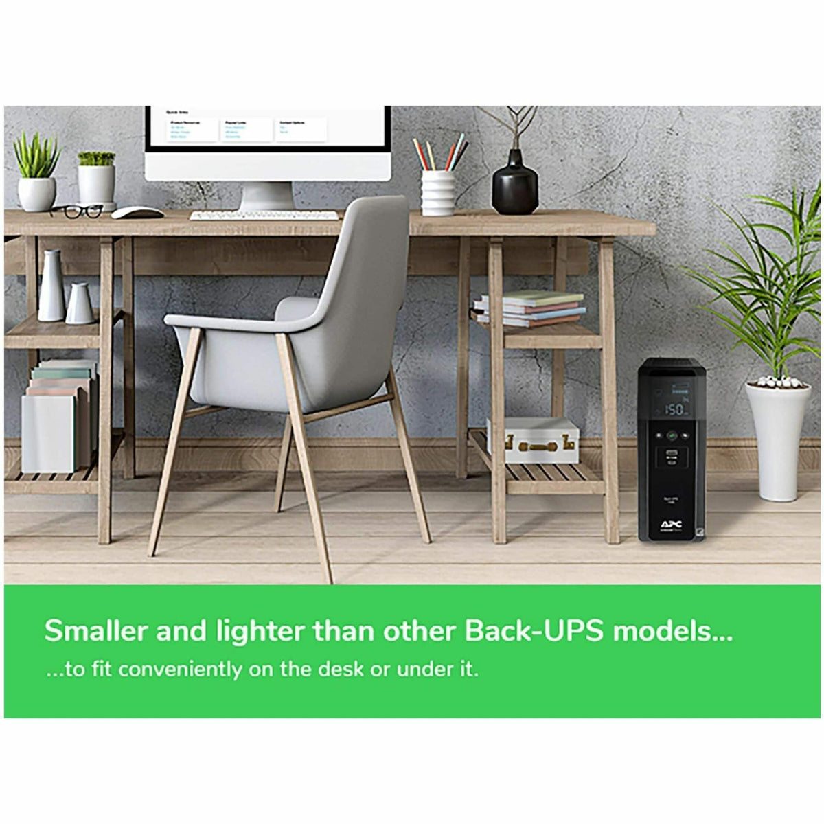 APC - UPS Battery Backup Pro, 1500VA/900W, Tower, 10 Outlets, LCD Display, USB-A + USB-C ports - Black