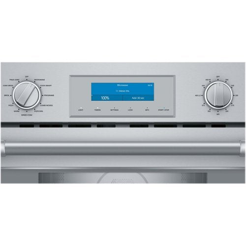Thermador - Professional Series 1.6 Cu. Ft. Convection Built-In Speed Microwave with Sensor Cooking and 1750W Grill Element - Stainless Steel