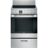 Haier - 24 in. Wide 4 Elements 2.9 Cu. Ft. Freestanding Electric Convection Range - Stainless Steel