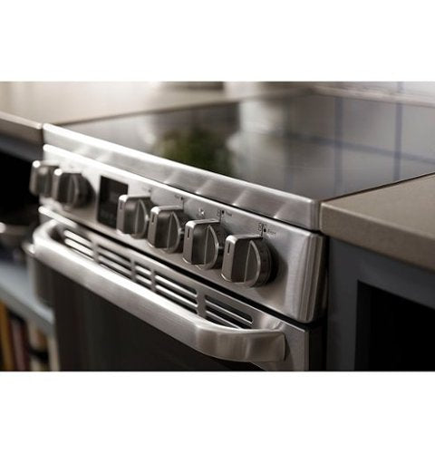 Haier - 24 in. Wide 4 Elements 2.9 Cu. Ft. Freestanding Electric Convection Range - Stainless Steel