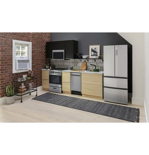 Haier - 24 in. Wide 4 Elements 2.9 Cu. Ft. Freestanding Electric Convection Range - Stainless Steel