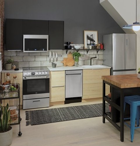 Haier - 24 in. Wide 4 Elements 2.9 Cu. Ft. Freestanding Electric Convection Range - Stainless Steel