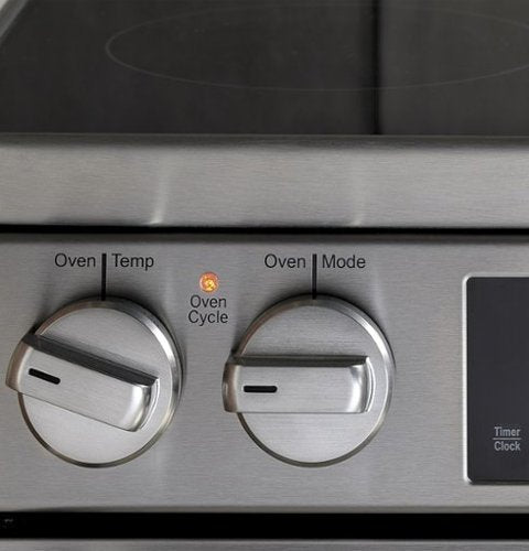 Haier - 24 in. Wide 4 Elements 2.9 Cu. Ft. Freestanding Electric Convection Range - Stainless Steel