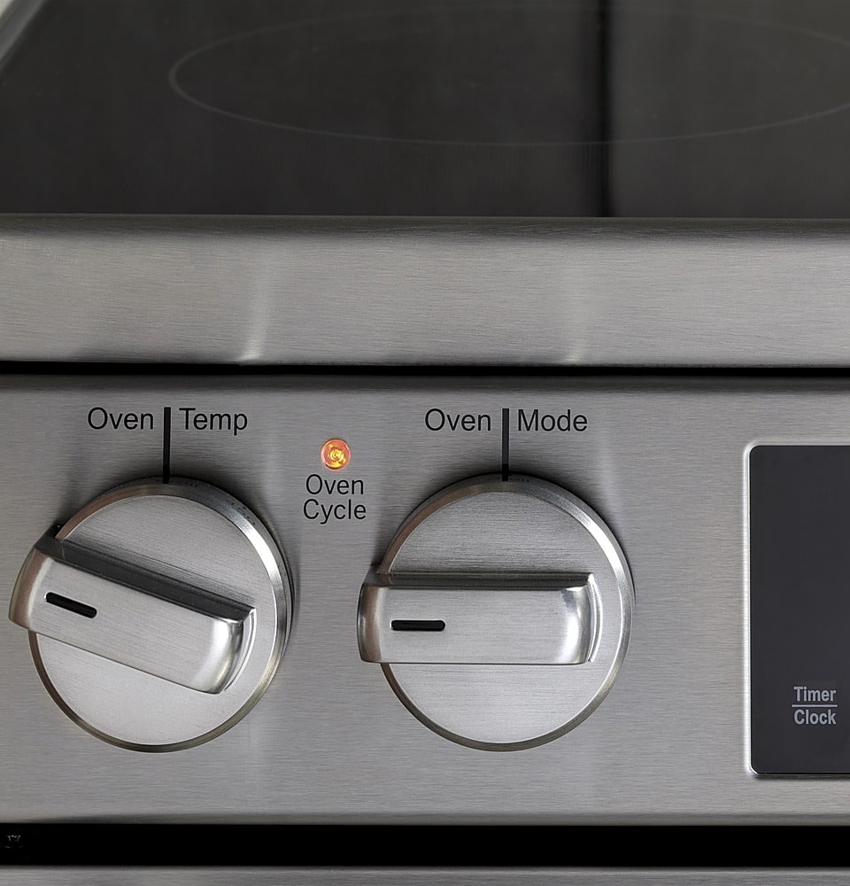 Haier - 24 in. Wide 4 Elements 2.9 Cu. Ft. Freestanding Electric Convection Range - Stainless Steel