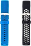 WITHit - Fitbit Charge 3 & Charge 4 Band Kit 2-Pack - Black/Gray/Blue