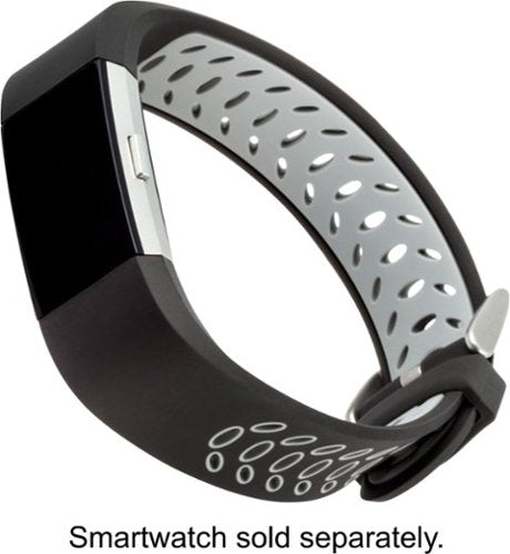 WITHit - Fitbit Charge 3 & Charge 4 Band Kit 2-Pack - Black/Gray/Blue
