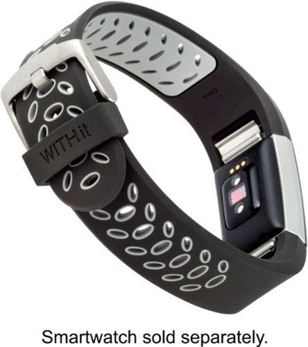 WITHit - Fitbit Charge 3 & Charge 4 Band Kit 2-Pack - Black/Gray/Blue