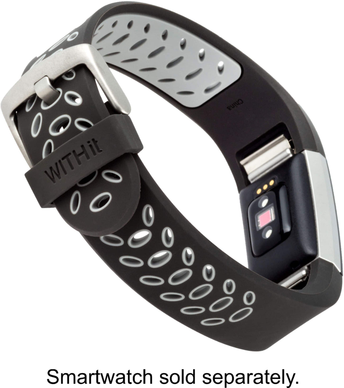 WITHit - Fitbit Charge 3 & Charge 4 Band Kit 2-Pack - Black/Gray/Blue