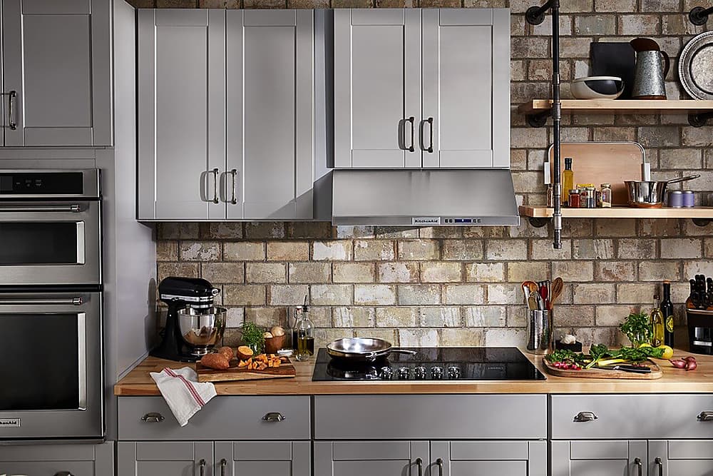 KitchenAid - 36 in. Wide 5 element Built-In Electric Cooktop with Knob Controls - Black