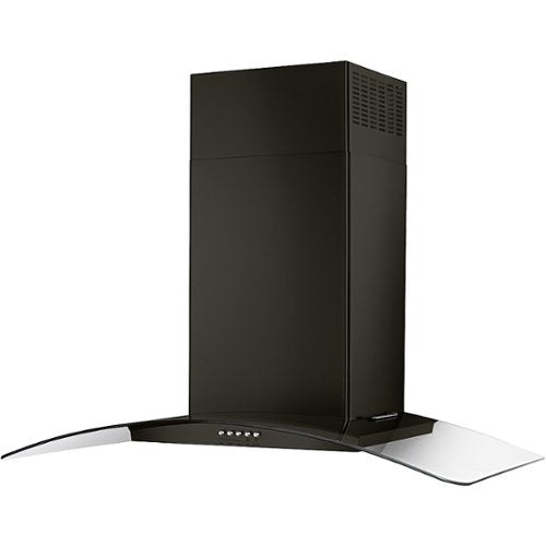 Whirlpool - 36 inches - Externally Vented & Recirculating - Wall Range Hood - Black Stainless Steel