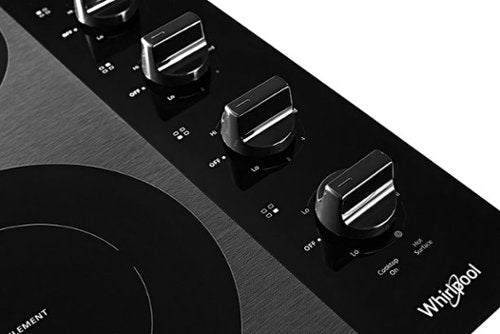 Whirlpool - 24 in. Wide 4 element Built-In Electric Cooktop - Black