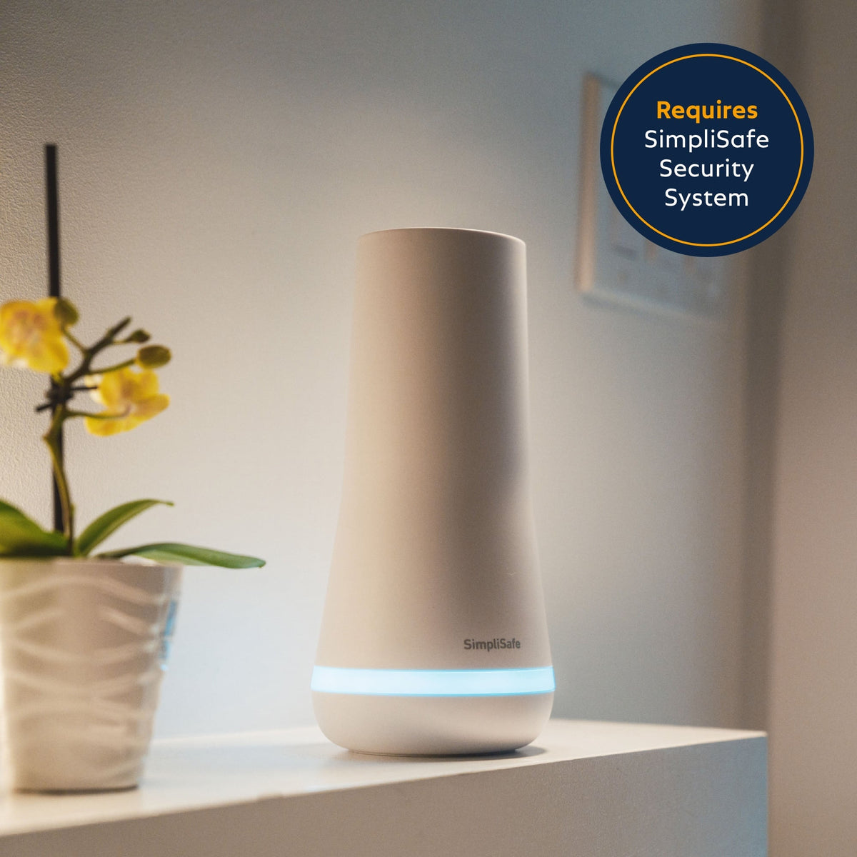 SimpliSafe - Wireless Auxiliary Siren - White