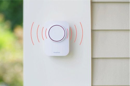 SimpliSafe - Wireless Auxiliary Siren - White