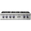 Viking - 36 in. Wide 6 Burner Built-in 7 Series Gas Sealed Burner Rangetop - Stainless Steel