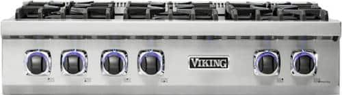 Viking - 36 in. Wide 4 Burner Built-in 7 Series Gas Sealed Burner Rangetop - Stainless Steel