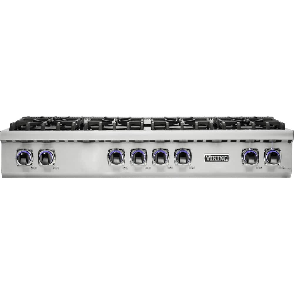 Viking - 48 in. Wide 6 Burner Built-in 7 Series Gas Sealed Burner Cooktop - Stainless Steel