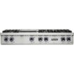 Viking - 48 in. Wide 6 Burner Built-in 7 Series Gas Sealed Burner Cooktop-LP - Stainless Steel