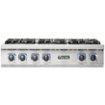 Viking - 36 in. Wide 6 Burner Built-in 7 Series Gas Sealed Burner Rangetop-LP - Stainless Steel