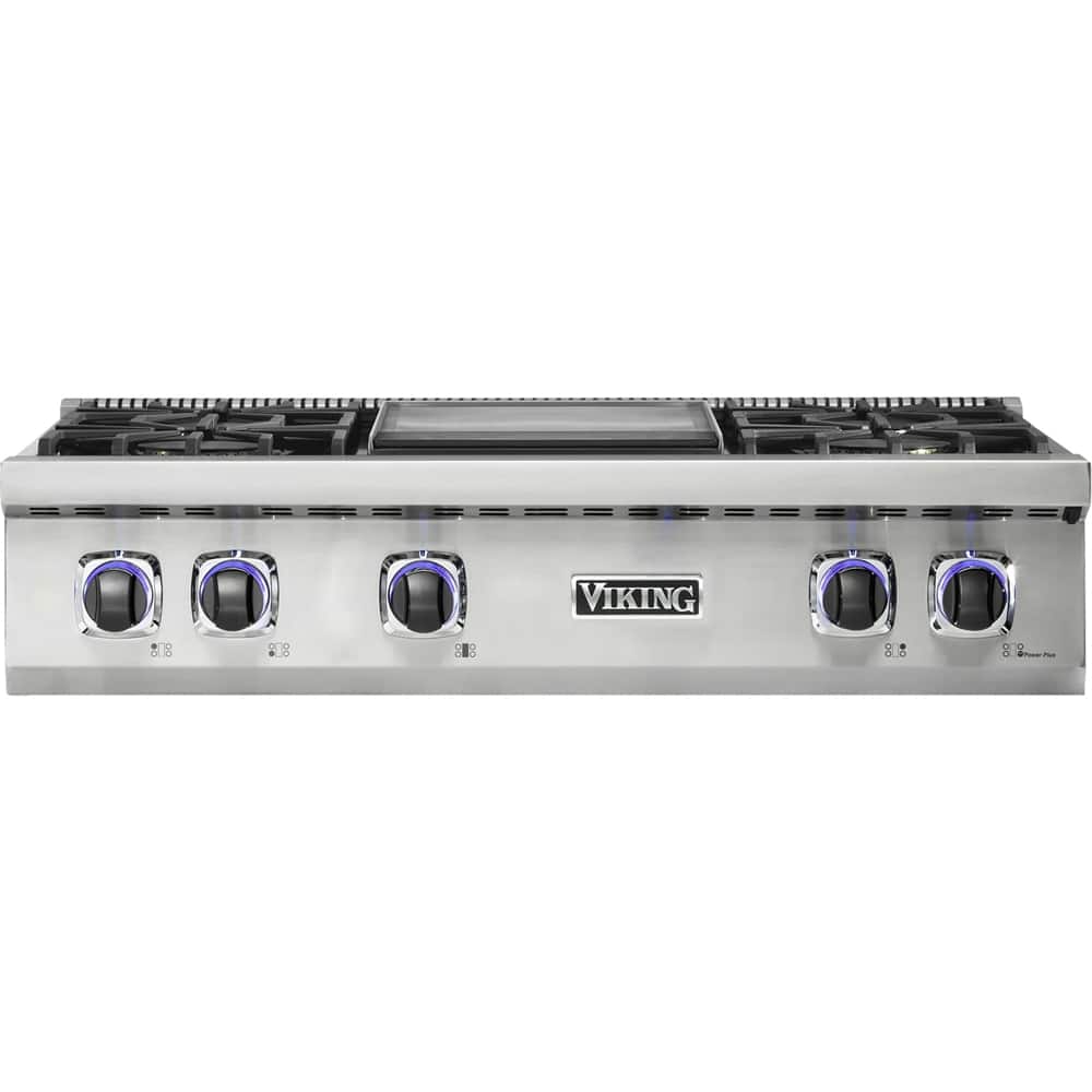 Viking - 36 in. Wide 4 Burner Built-in 7 Series Gas Sealed Burner Rangetop-LP - Stainless Steel