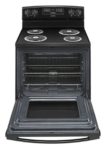 Amana - 30 in. Wide 4 element 4.8 cu. ft. Freestanding Electric Range - Black