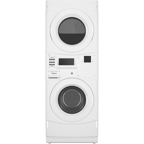 Whirlpool - 3.1 Cu. Ft. Front Load Washer and 6.7 Cu. Ft. Gas Dryer with Space Saving Configuration - White