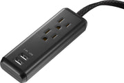 Insignia™ - 2-Outlet/2-USB Power Strip - Black