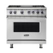Viking - 36 in. Wide 4 Burner VGR Freestanding 7-Series Gas Range - Stainless Steel