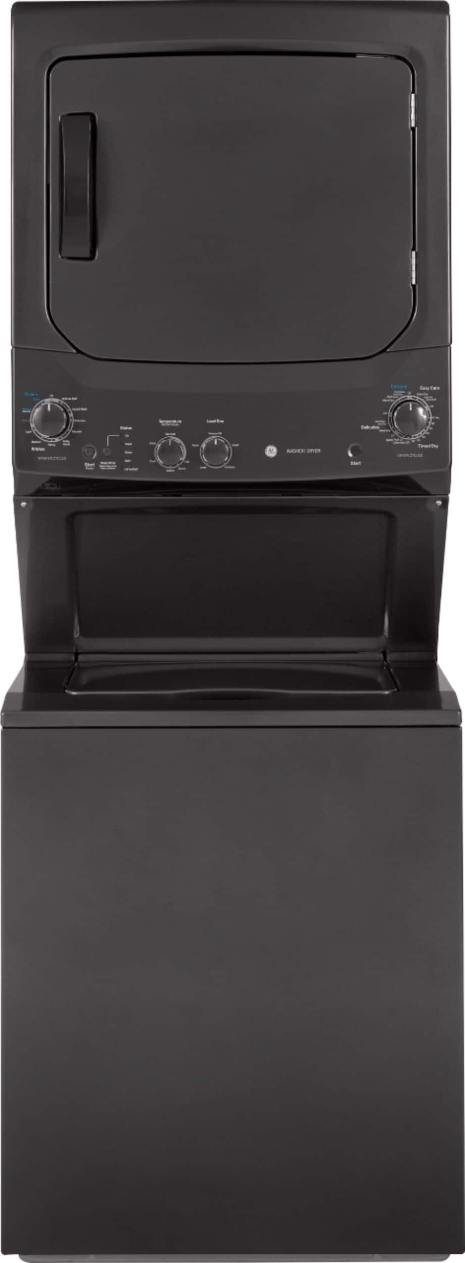 GE - 3.8 Cu. Ft. Top Load Washer and 5.9 Cu. Ft. Gas Dryer Laundry Center - Diamond Gray