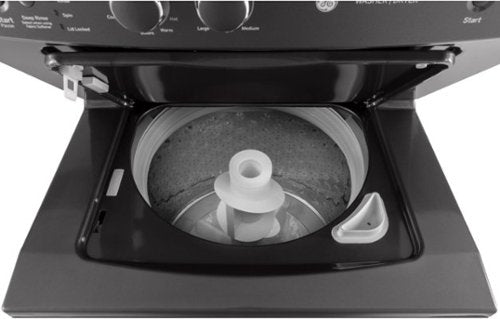 GE - 3.8 Cu. Ft. Top Load Washer and 5.9 Cu. Ft. Gas Dryer Laundry Center - Diamond Gray