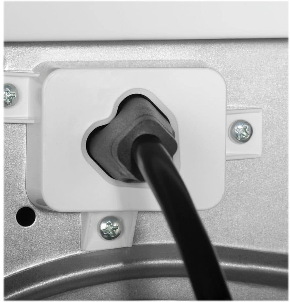 GE - 2.4 Cu. Ft. High Efficiency Stackable Front Load Washer with Steam and Sanitize - White