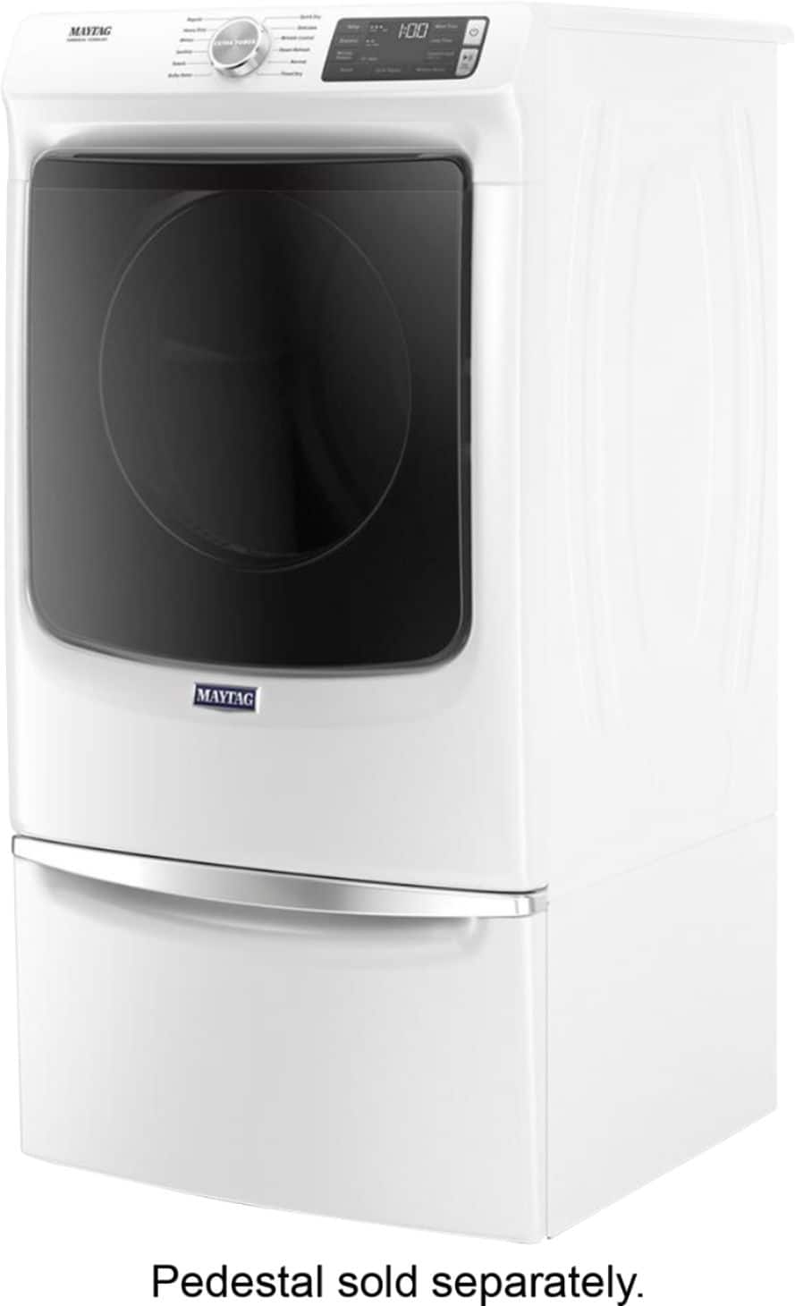 Maytag - 7.3 Cu. Ft. Stackable Electric Dryer with Steam and Extra Power Button - White