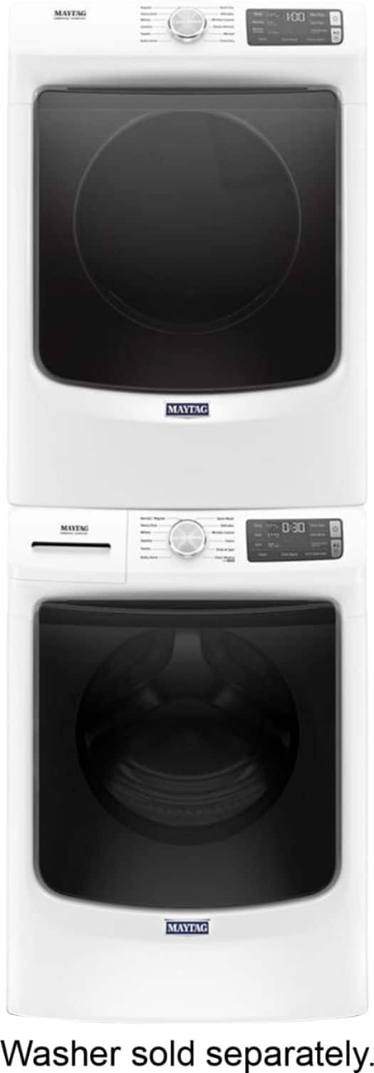 Maytag - 7.3 Cu. Ft. Stackable Electric Dryer with Steam and Extra Power Button - White