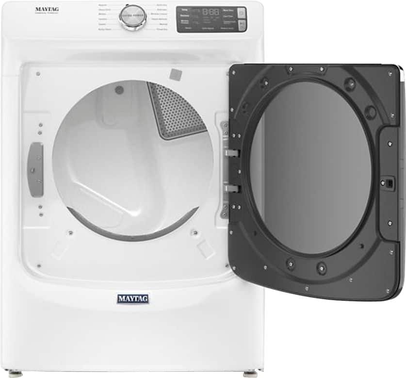 Maytag - 7.3 Cu. Ft. Stackable Electric Dryer with Steam and Extra Power Button - White