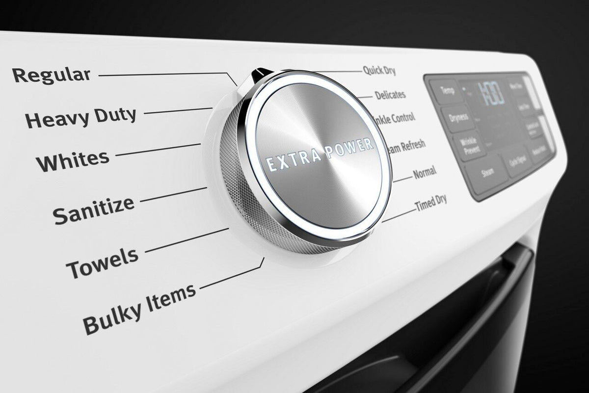 Maytag - 7.3 Cu. Ft. Stackable Electric Dryer with Steam and Extra Power Button - White