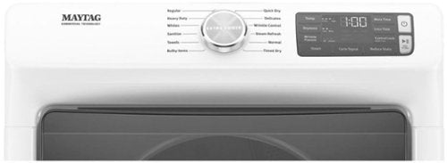 Maytag - 7.3 Cu. Ft. Stackable Electric Dryer with Steam and Extra Power Button - White