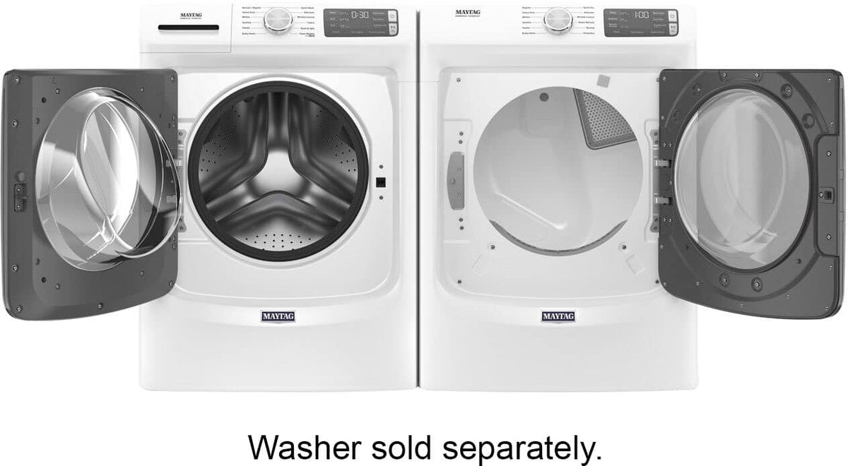 Maytag - 7.3 Cu. Ft. Stackable Electric Dryer with Steam and Extra Power Button - White