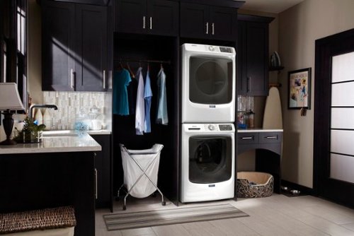 Maytag - 7.3 Cu. Ft. Stackable Electric Dryer with Steam and Extra Power Button - White