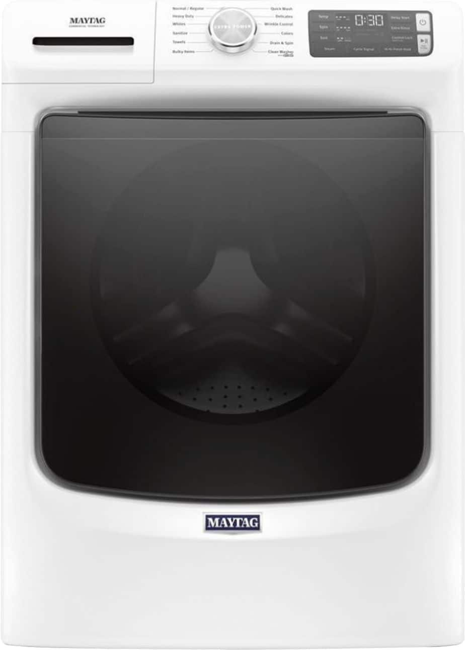 Maytag - 4.8 Cu. Ft. High Efficiency Stackable Front Load Washer with Steam and Fresh Hold - White