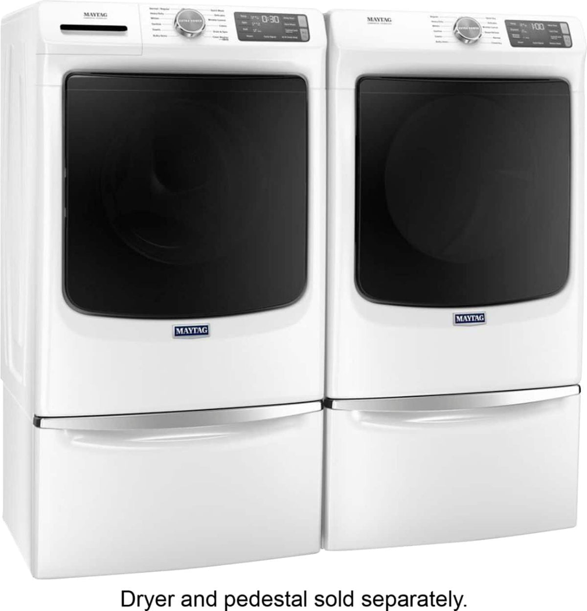 Maytag - 4.8 Cu. Ft. High Efficiency Stackable Front Load Washer with Steam and Fresh Hold - White